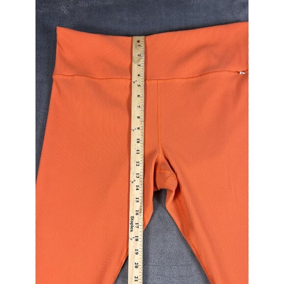 Athleta Alicia Keys Colab Women's Pull On Ribbed Orange Leggings Plus Size 3X - Picture 6 of 7